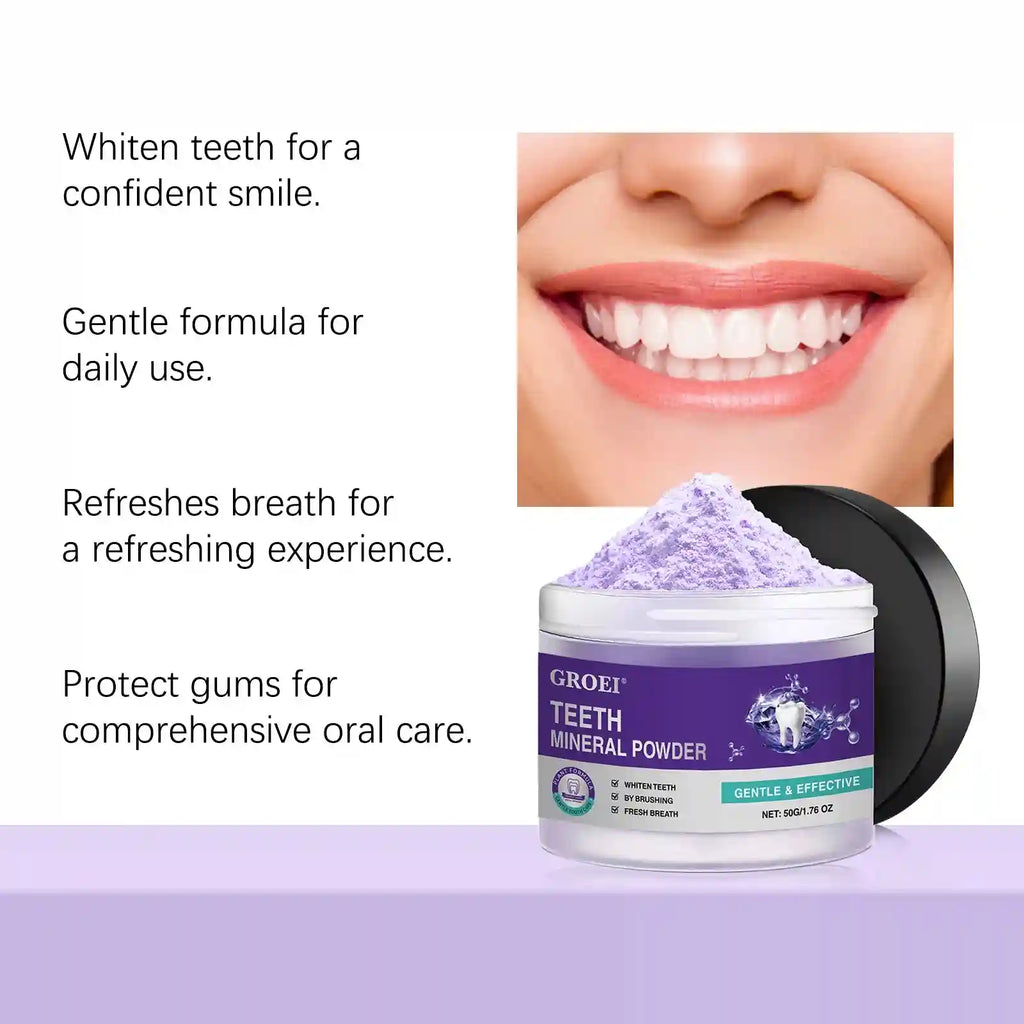Tidesmit purple hydroxyapatite tooth whitening powder for plaque removal and oral hygiene