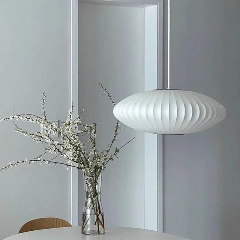 Wabi-Sabi Silk Pendant Lamp | Handmade Japanese Minimalist Lighting Tidesmit