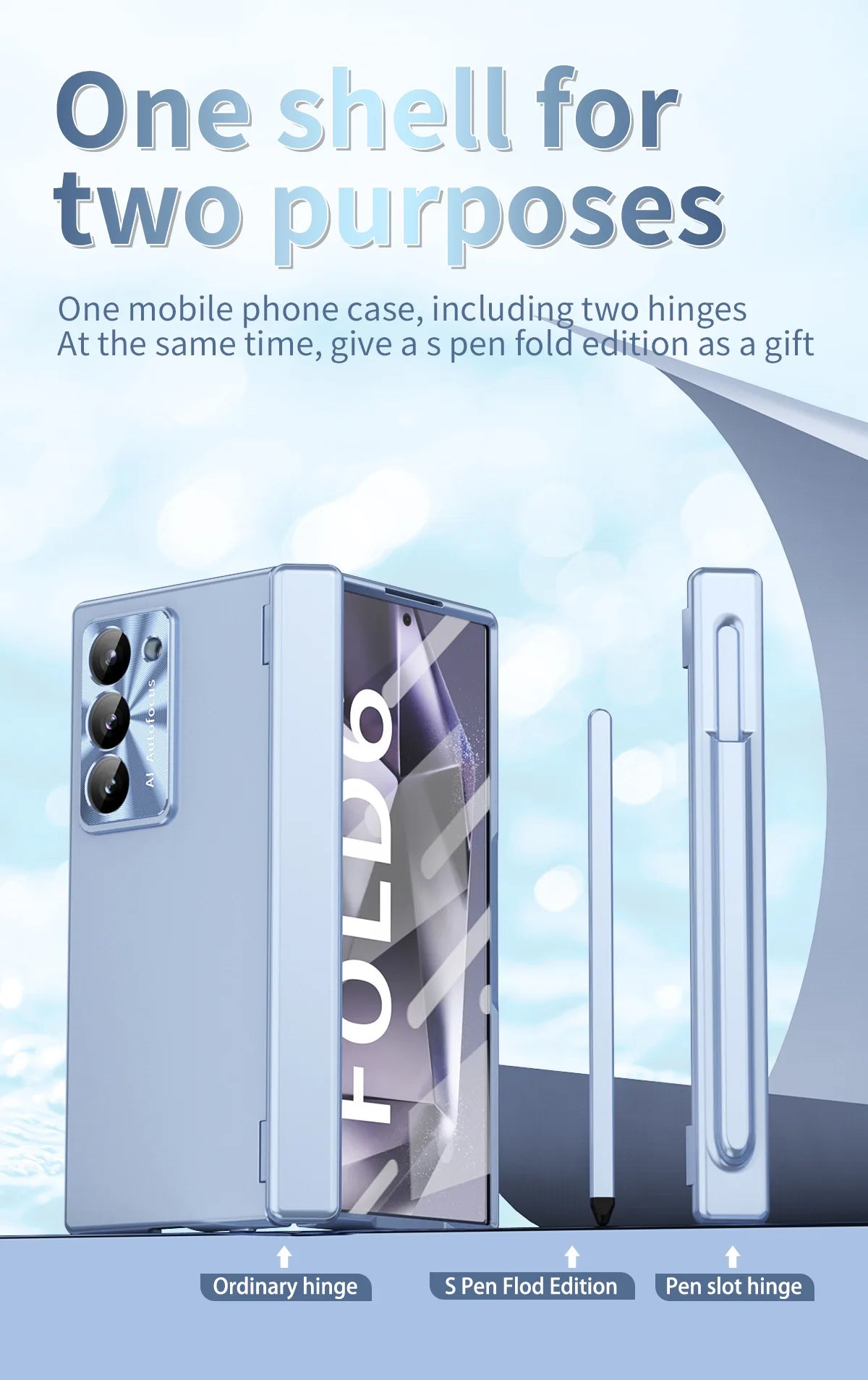 Samsung Galaxy Z Fold 6 Case with S-Pen Holder and Hinge Protection Tidesmit