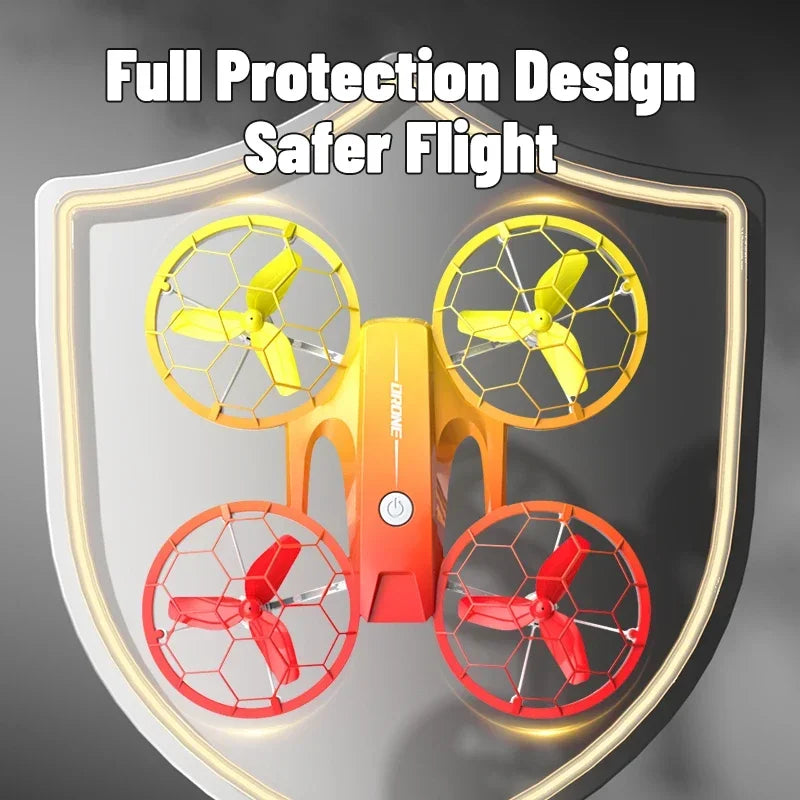 RC Stunt Drone for Kids with LED Lights - Durable Quadcopter Blue/Red/Violet Tidesmit