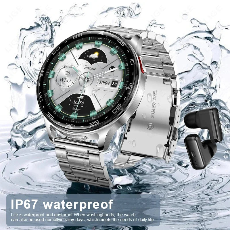 New TWS 2 in 1 Smart Watch with Headphones Sports Clock Bluetooth Call Music Watches Men Health Monitor Women Smartwatch Earbuds