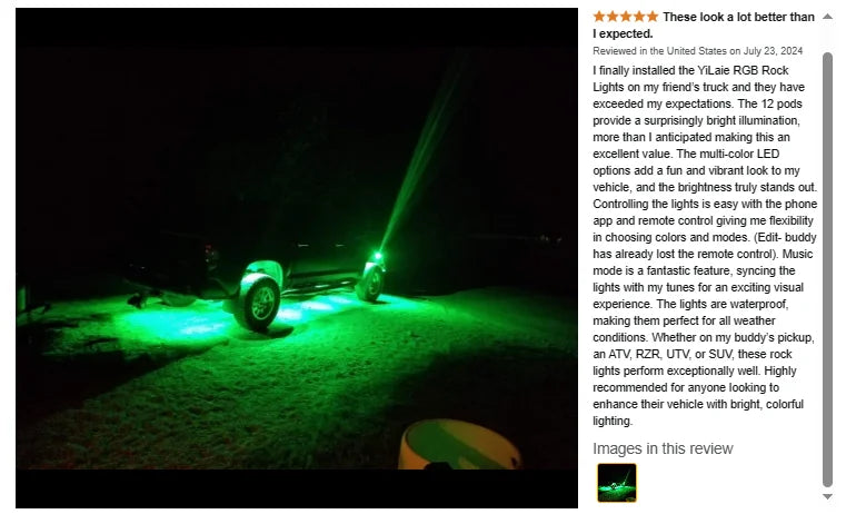 Underglow Rock Lights RGB LED Kit for Truck ATV UTV - Tidesmit Tidesmit