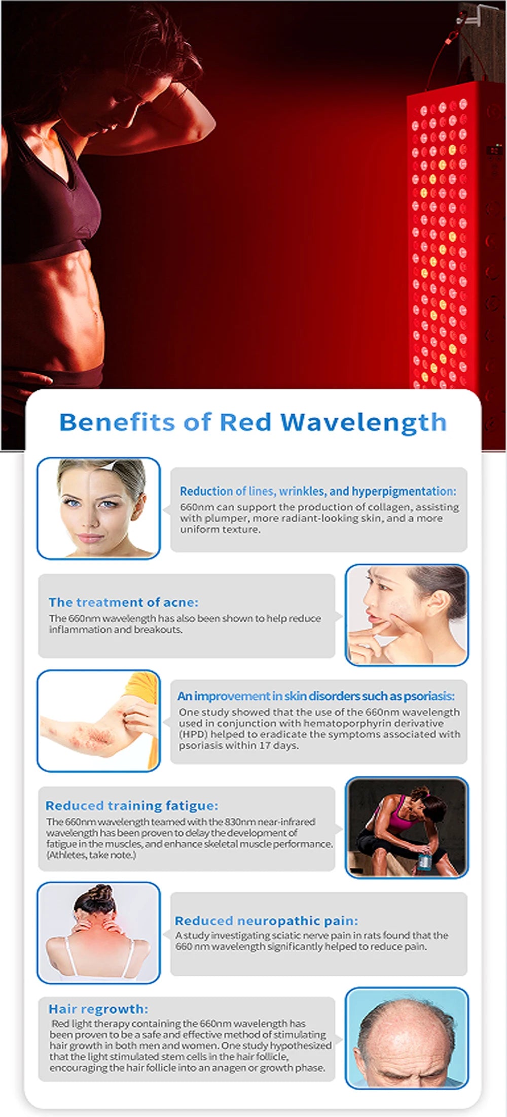 Plus900 Red Light Therapy Panels 630nm 660nm 810nm 830nm 850nm Near Infrared Therapy Light, LED Red Lamp Beauty Device