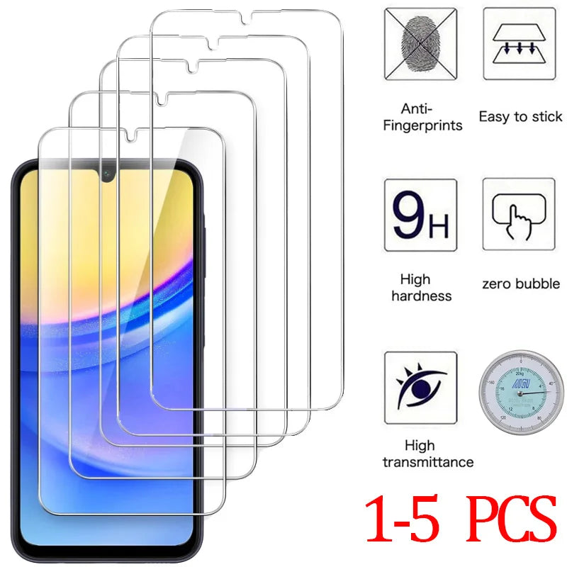 9H Screen Protector for Samsung A15 A16 A56 A36 A14 A25 A24 A55 A53 A52 A52S A51 A34 A35 Tempered Glass Samsung Galaxy A15 AE Tempered glass Tidesmit