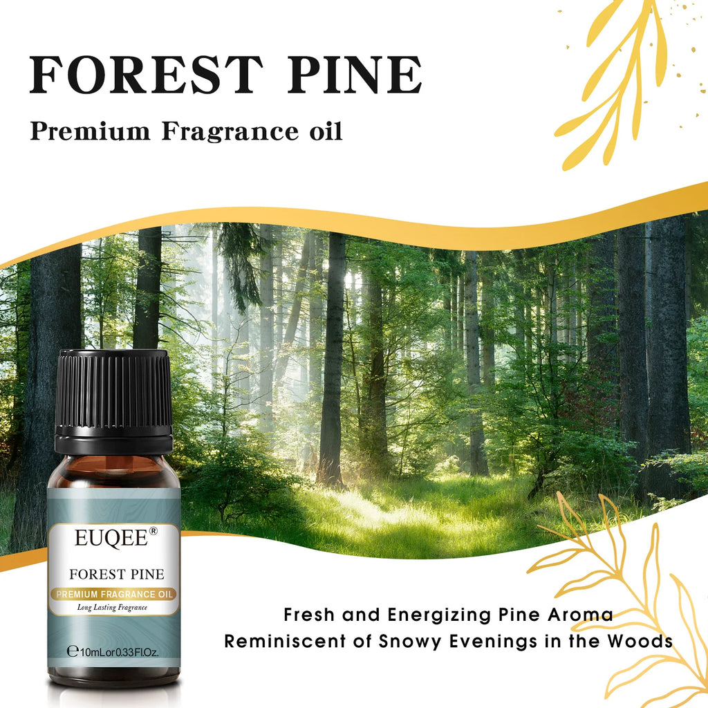 EUQEE Aromatherapy Fragrance Oil-10ml Coffee Leather Forest Pine Chocolate Coconut Cream Aroma Essential Oil For Reed Diffuser