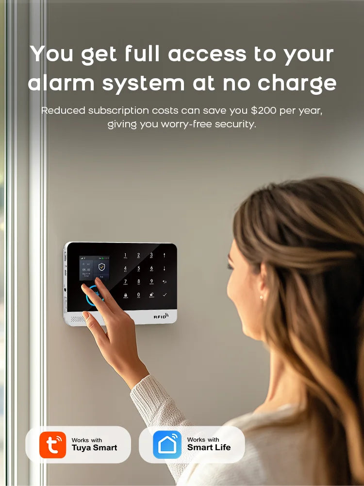 4G WiFi Home Alarm System with Motion Sensors - Smart Security Kit Tidesmit