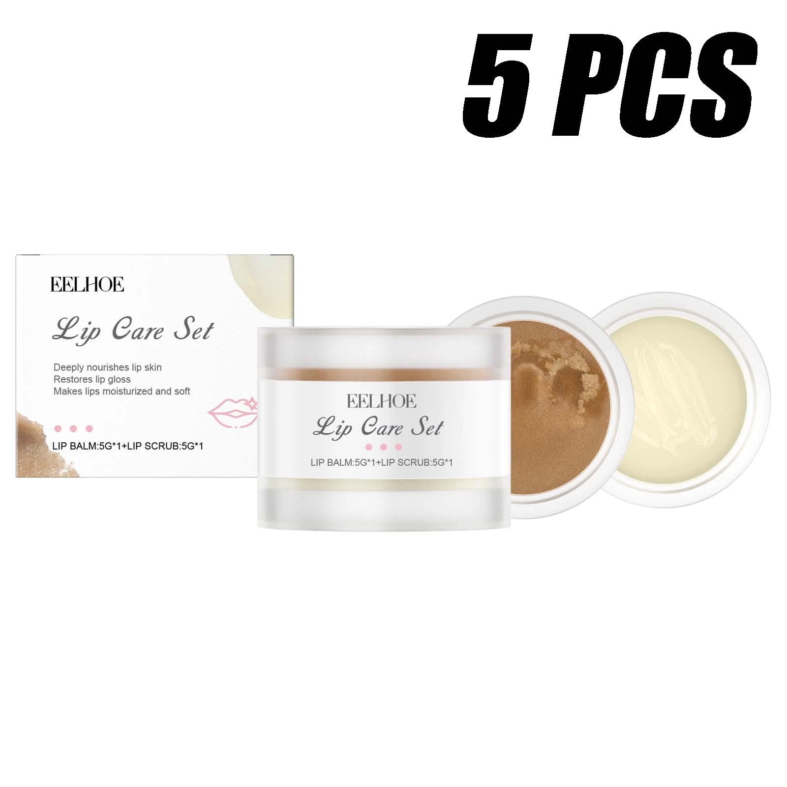 Moisturizing Lip Care Set - Gentle Exfoliating Balm (10 PCS) Lip Care 5 PCS Tidesmit