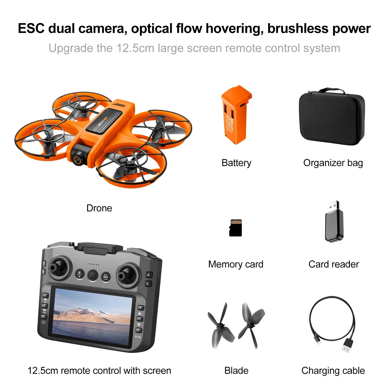 GPS Drone 8K Dual Camera with Obstacle Avoidance - Tidesmit Orange 8K 1B China Mainland Tidesmit