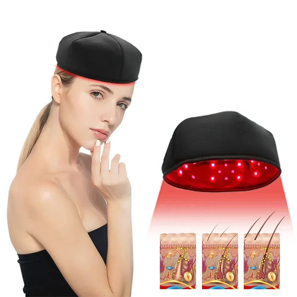 2024 New Red Light Therapy Cap Laser 660nm 830nm Red Near Infrared Hair Regrowth Hat Hair Loss Treatment Helmet Scalp Massager