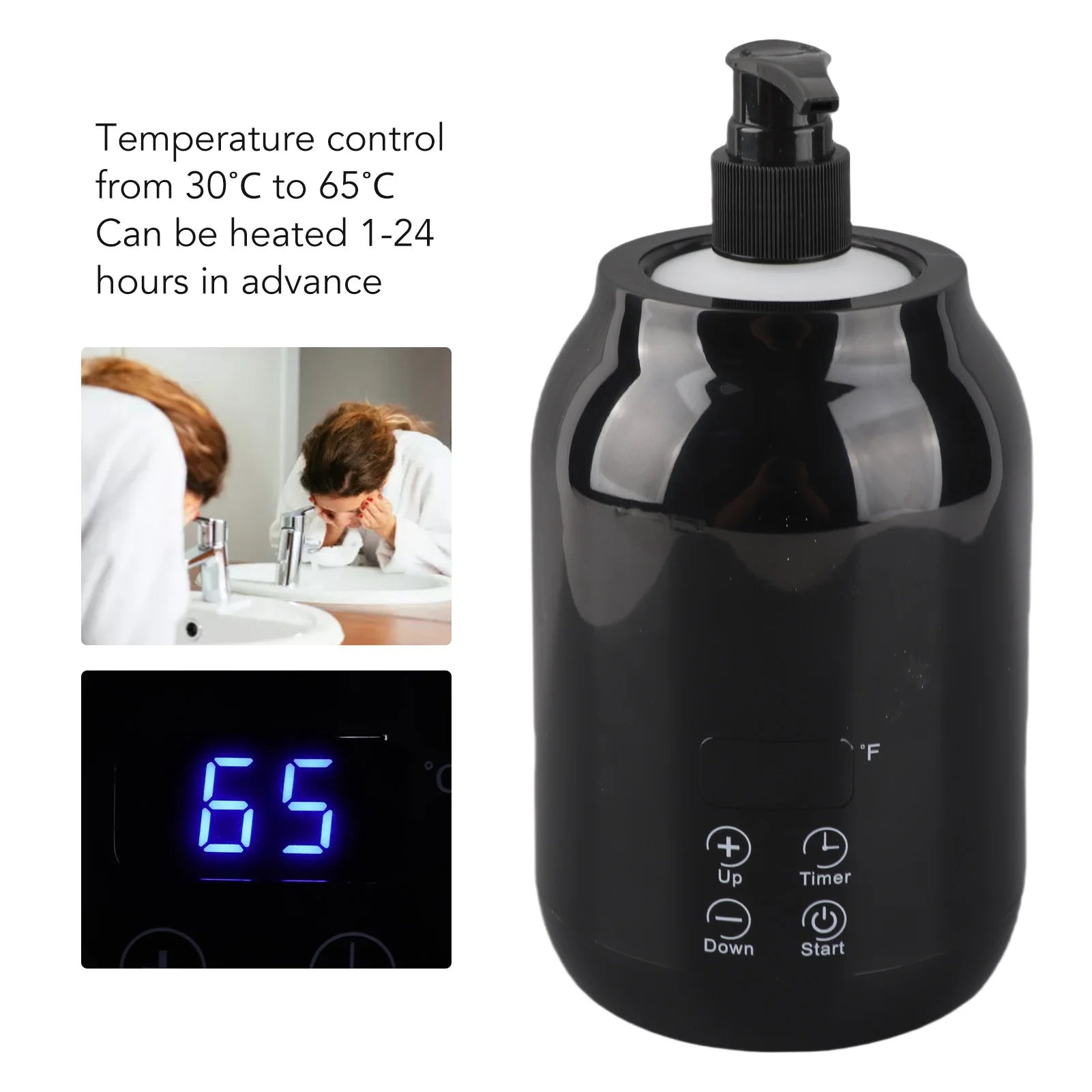 Massage Oil Warmer with LED Display and Adjustable Temperature Control Body Shaping Massage Equipment Tidesmit