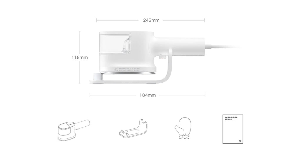 Tidesmit portable handheld garment steamer for vertical clothes ironing with high-pressure steam technology