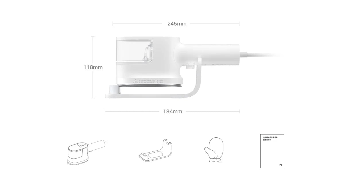 Tidesmit portable handheld garment steamer for vertical clothes ironing with high-pressure steam technology