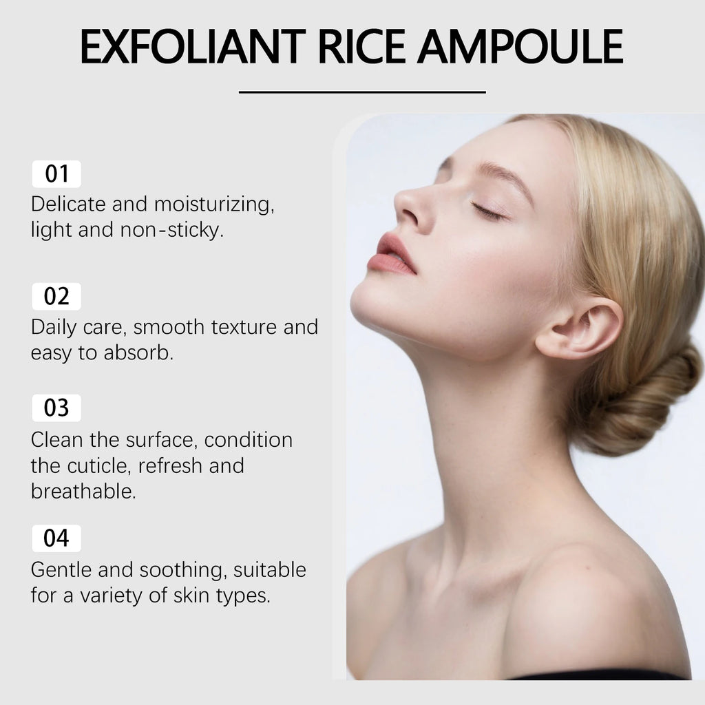 Black Rice Exfoliating Serum for Face and Body - Natural Skincare Scrubs Treatments Tidesmit