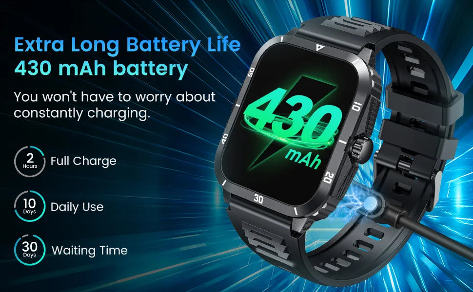 YLL-HRS KT71 Outdoor Sports Smart Watch IP68 Waterproof Sleep Tracker Touch Screen SDK IPS Display Health Monitor Dial Call