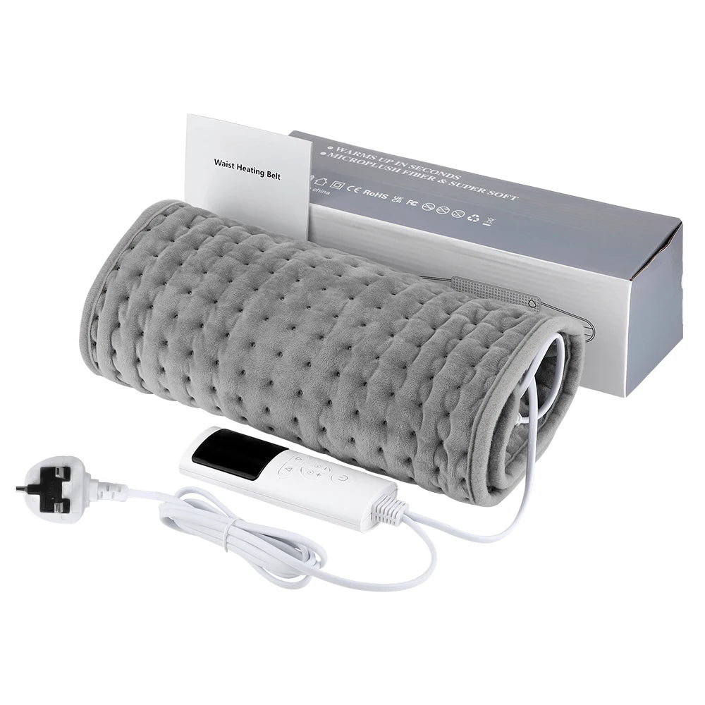 Electric Heating Pad for Back Pain Relief, 9-Heat Levels by Tidesmit Massage Cushion UK Plug(220-240V) Tidesmit