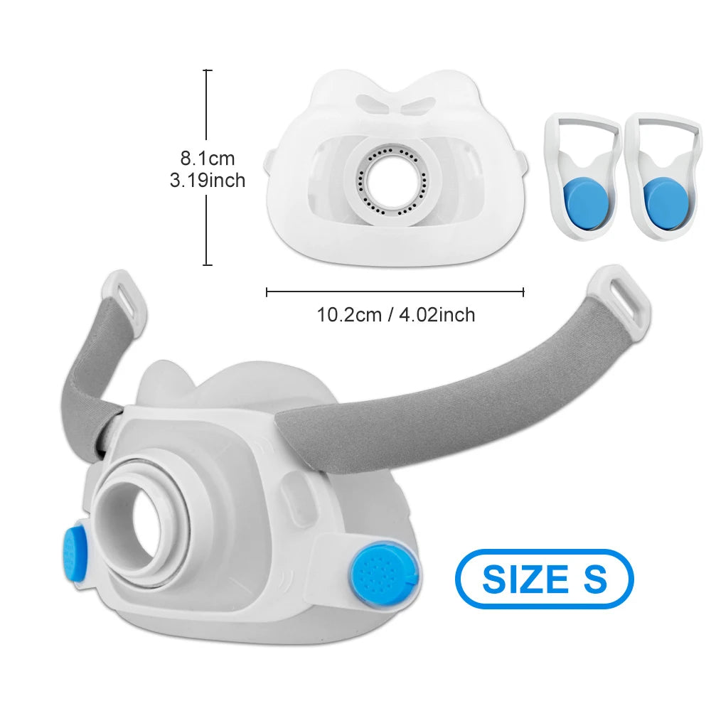 Face CPAP Mask & Frame Compatible with AirFit F40 Auto CPAP BiPAP Respirator Device Accessories Sleep Aid Apnea Anti Snoring
