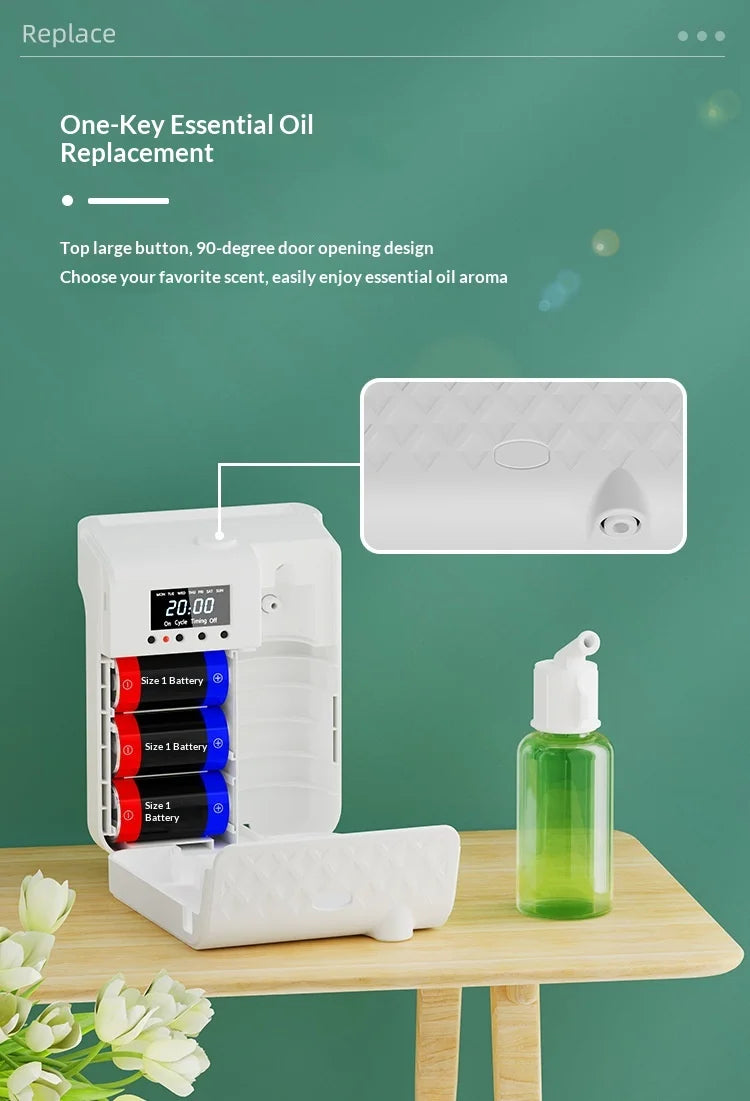 Professional Home Aroma Diffuser 140ML Waterless Essential Oil Diffuser Smart Wall Mounted  Scent Fragrance Diffuser  for Home