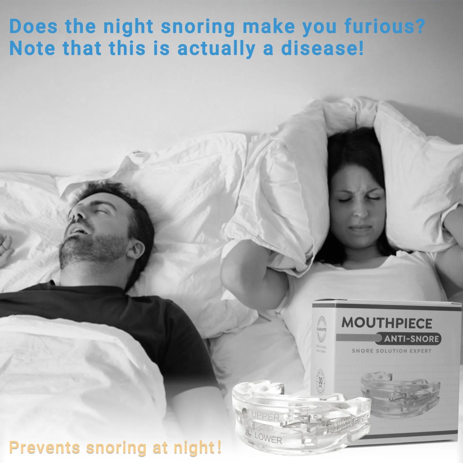 Mouthpiece Anti Snore Mouth Guard Silicone Anti Snoring Bruxism Sleeping Aid Apnea Guard Teeth Snoring Device Stop Snore Oral