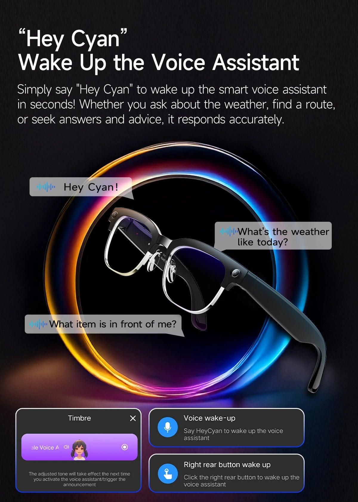 Smart Bluetooth Glasses with AI Camera and Live Translation - Tidesmit Tidesmit