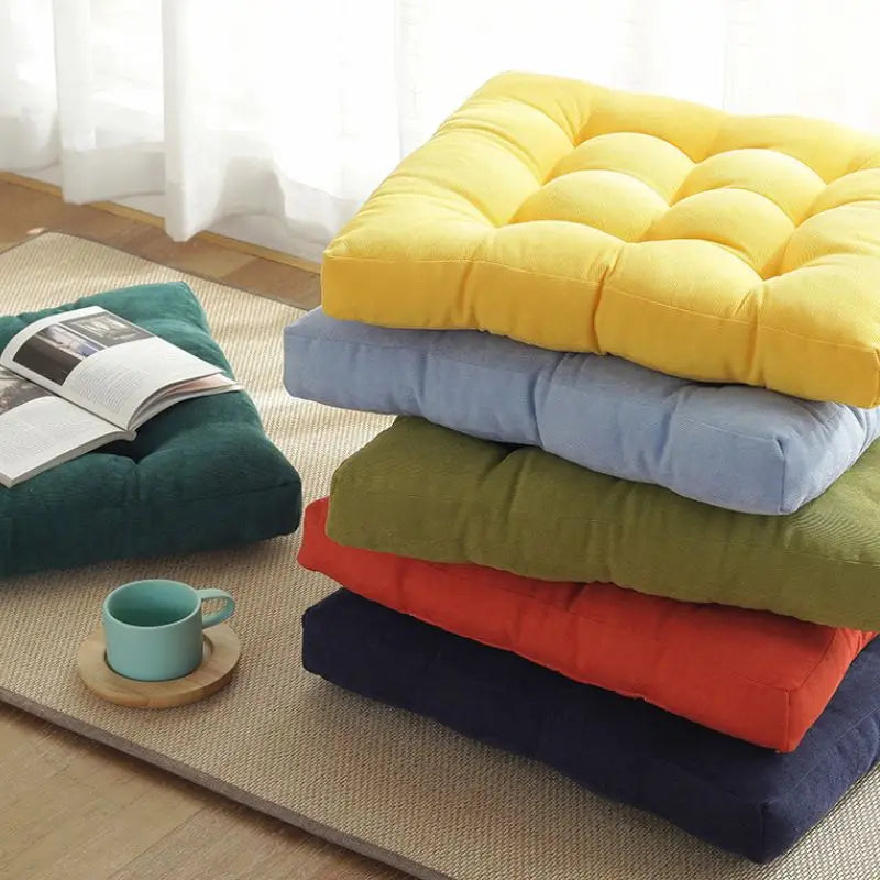 Big Square Corduroy Floor Seat Cushion Chair Cushions Tatami Meditation Yoga Thickened Windows Pad for Adults Seating Pillow