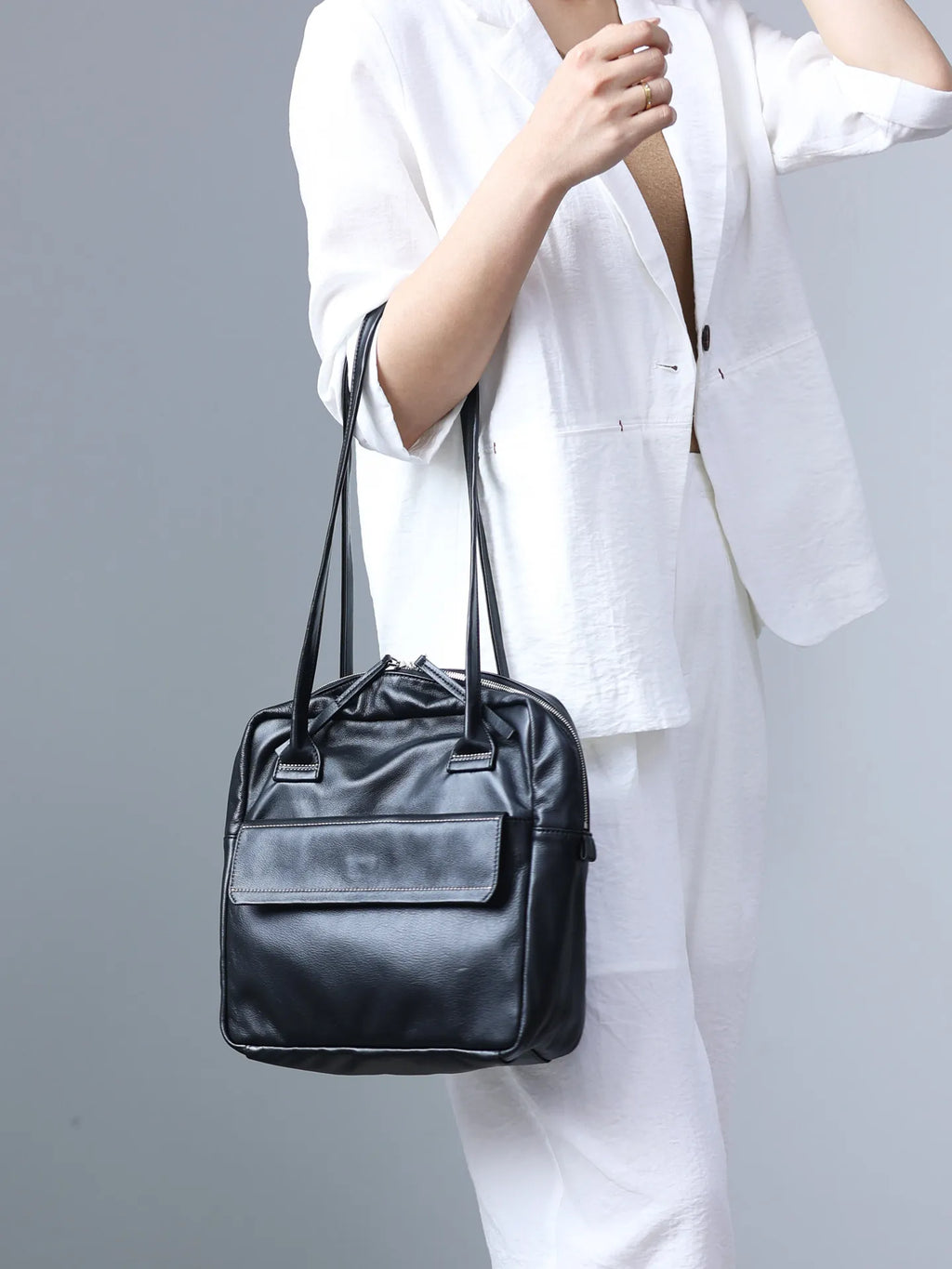 Soft Genuine Leather Women Single Shoudler Bags Small Size Zipper Tote Fashion Versatile Handbag Luxury Design