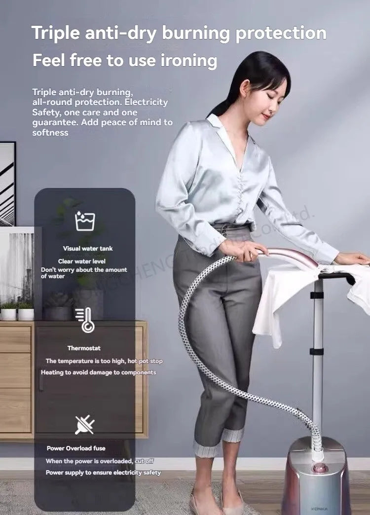 Tidesmit high-power handheld steam iron for clothes, portable vertical garment steamer for household laundry