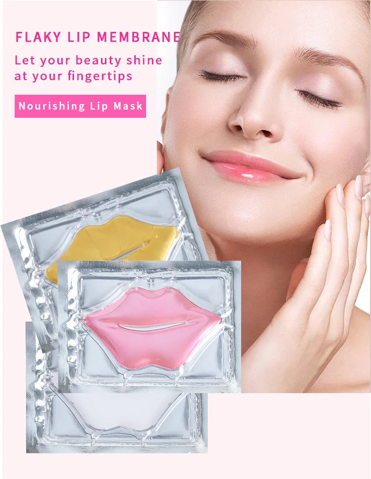 Crystal Collagen Lip Mask - 30 Pack Intensive Moisturizing Lip Treatment Lip Care Tidesmit