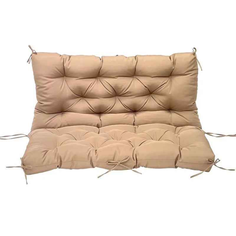 Bench Cushion with Backrest 2 or 3 Seat Swing Replacement Cushions Overstuffed for Garden Patio Furniture Loveseat Swing Outdoor