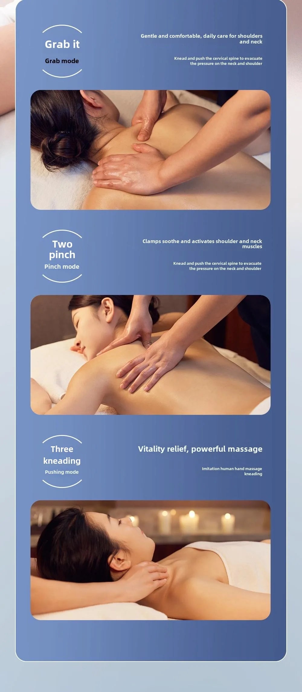 Shiatsu Neck Massager Wireless Rechargeable Heat Therapy - Tidesmit Relaxation Treatment Tidesmit