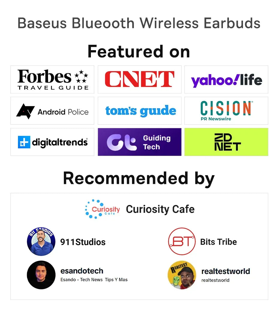 Tidesmit Wireless Noise Canceling Earbuds - 65Hr Playtime Bluetooth 5.3 Tidesmit