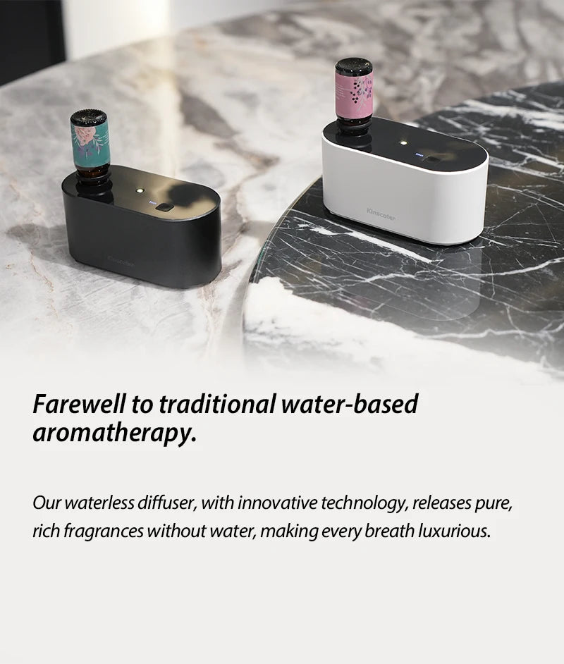 KINSCOTER Portable Waterless Aroma Diffuser Essential Oil Nebulizing Diffusion Machine for 10ml 20ml Oil Bottles with Bag
