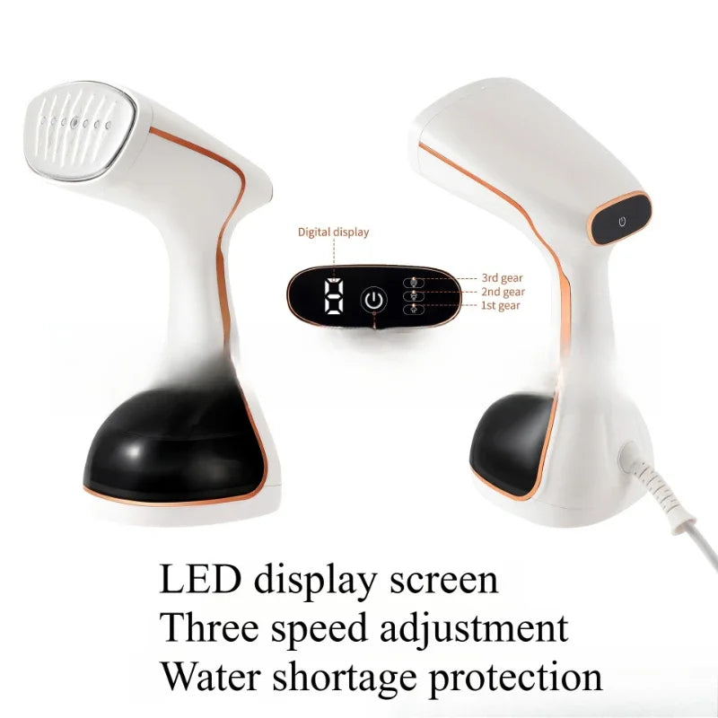 Tidesmit portable handheld garment steamer showing steam nozzle detail for efficient clothes ironing at home or travel