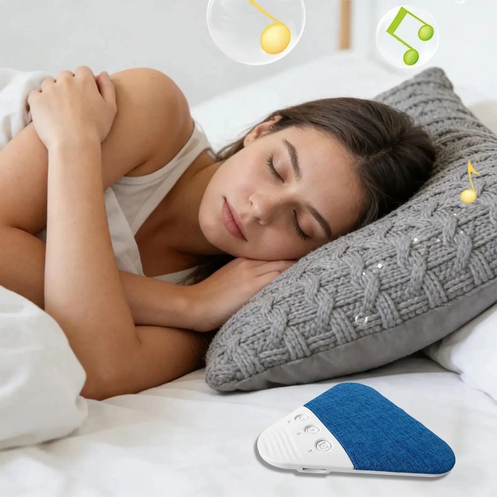 Bluetooth Pillow Speaker Wireless Sleep Music Player Under Pillow White Noise Machine Stereo Timer Auto-Off for Insomnia