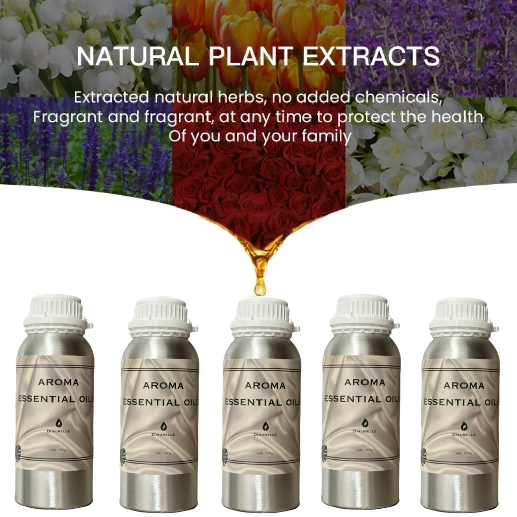 500ML Flower Aventus Essential Oil Home Air Freshener Pure Plant Essential Oil Hotel Room Fragrance Diffuser Oils Air Purifier