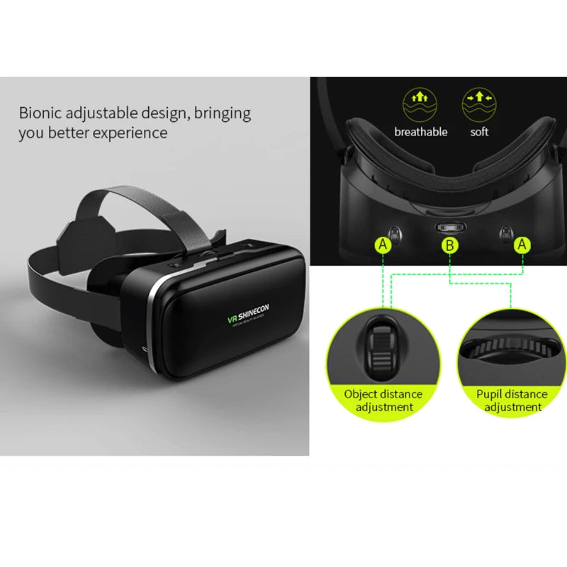 VR Headset for Smartphone - Adjustable 3D Goggles by Tidesmit Tidesmit