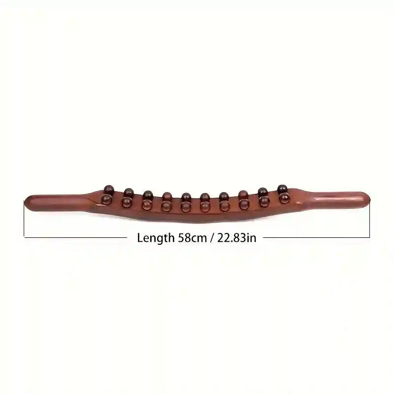 Massage Stick Double Row 20 Beads Wooden Manual Tool for Muscle Relief Eye Massage Instrument Tidesmit