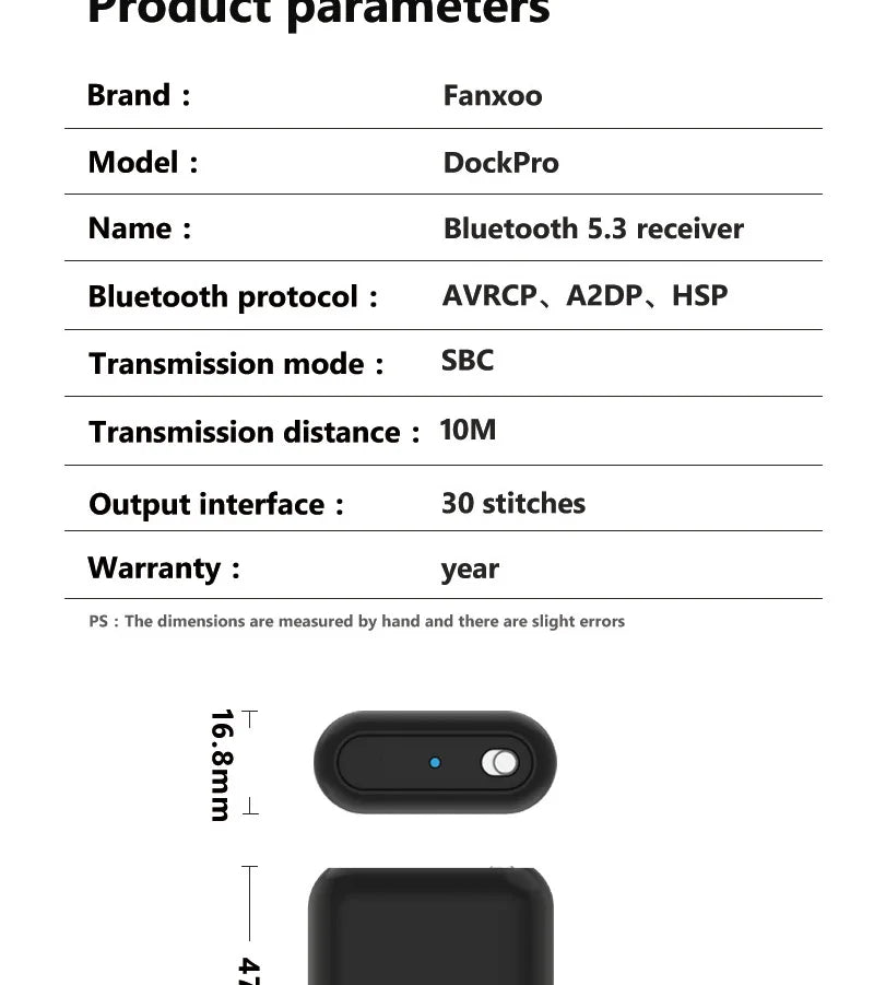 30 Pin Bluetooth Adapter for Bose SoundDock - Wireless Audio Receiver Tidesmit