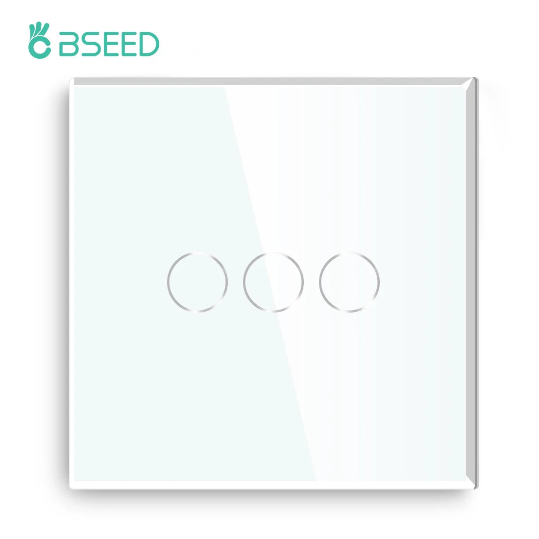 Crystal Glass WiFi Smart Light Switch | App-Controlled Wall Mount 3 Gang 1 Way Tidesmit