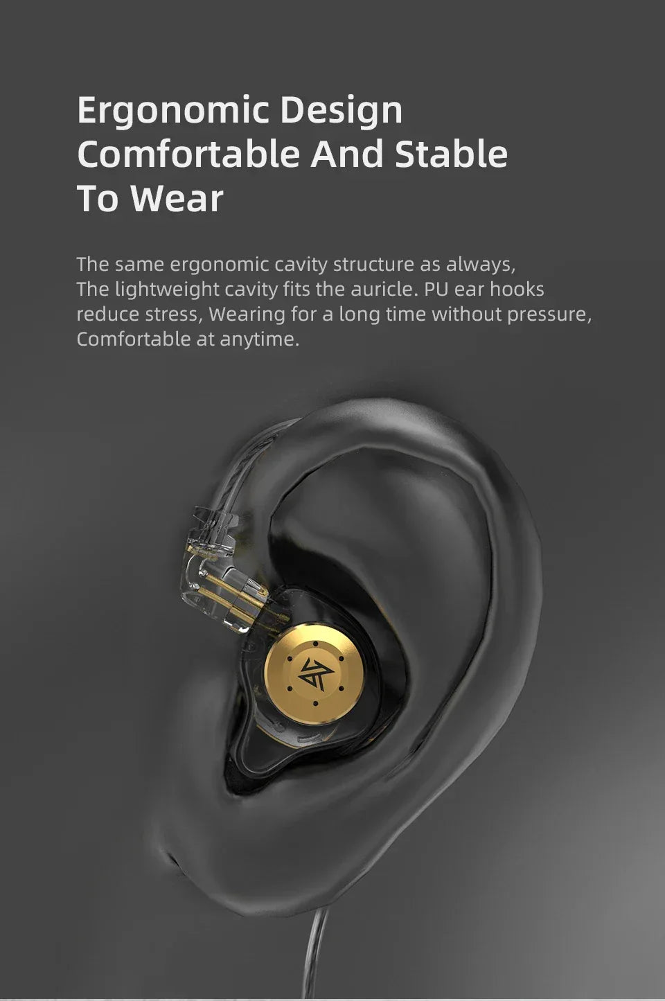 KZ EDX Pro In-Ear Monitor Headphones with Mic by Tidesmit Tidesmit