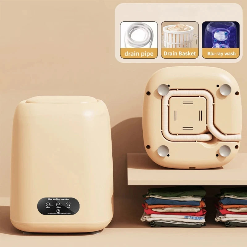 Tidesmit portable fully automatic mini washing machine for underwear and children clothes with built-in spin dryer