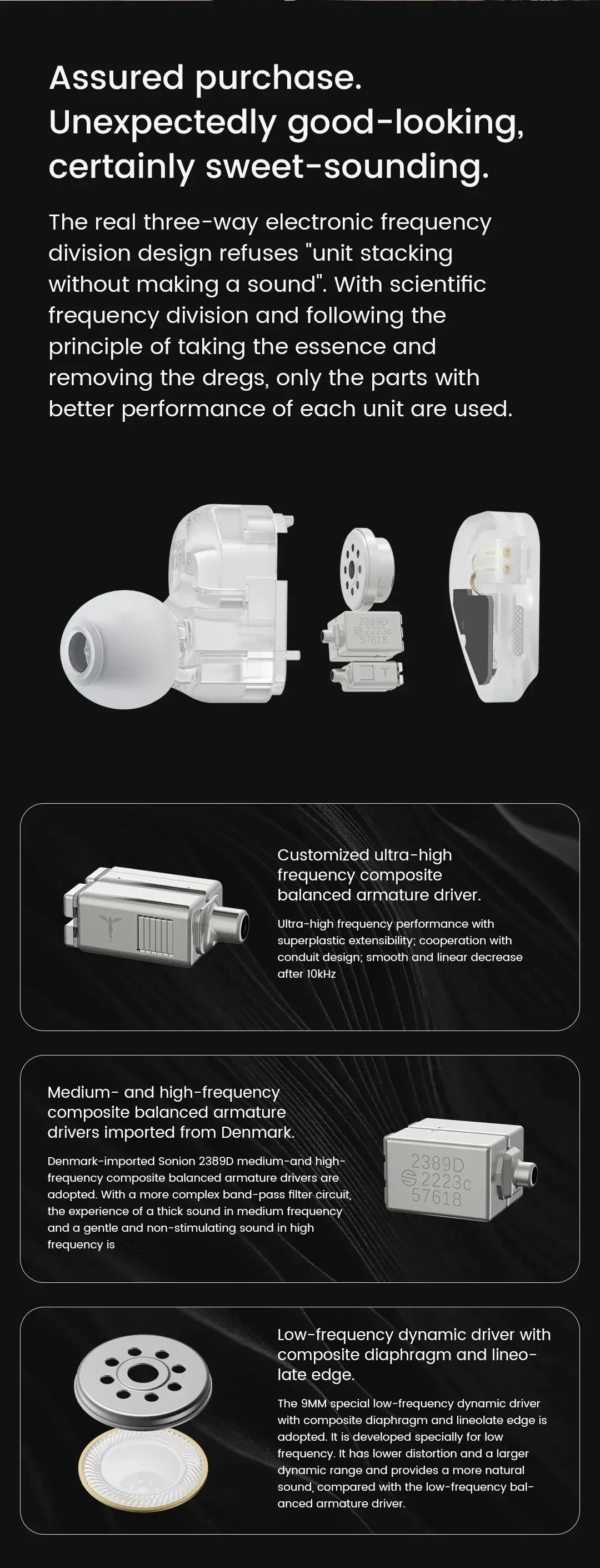 TANCHJIM Kara Hybrid In-Ear Monitors 1DD+4BA HiFi IEMs by Tidesmit Tidesmit