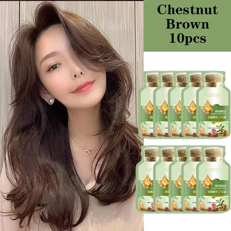 Hair Color Shampoo Cover Gray Hair 5 Minutes Change Hair Color Non-Irritating Hair Dye Shampoo DIY Fashion Hair Color Hair Care