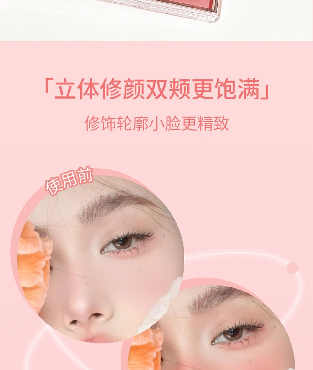 Tidesmit three-color matte blush palette swatch showing natural nude face makeup shades for a bright complexion