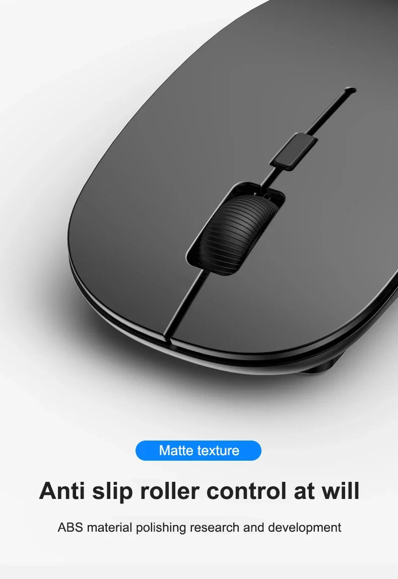 Wireless Mouse with 2.4G Bluetooth-compatible Dual Modes, 1600 DPI Adjustable, Silent Clicking, Portable Ergonomic Laptop Mouse