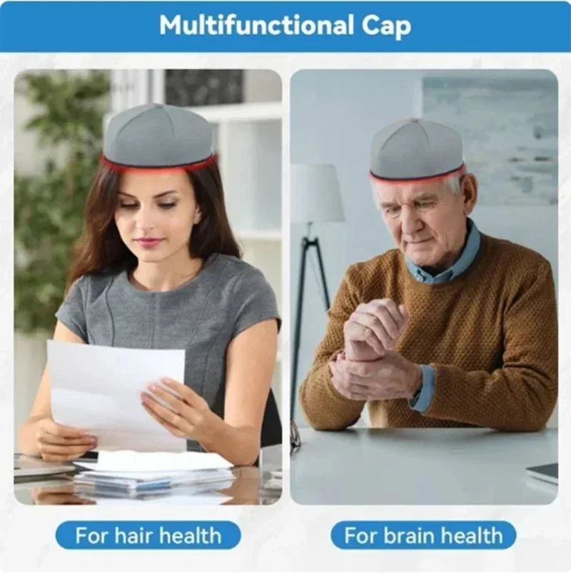2024 New Red Light Therapy Cap Laser 660nm 830nm Red Near Infrared Hair Regrowth Hat Hair Loss Treatment Helmet Scalp Massager