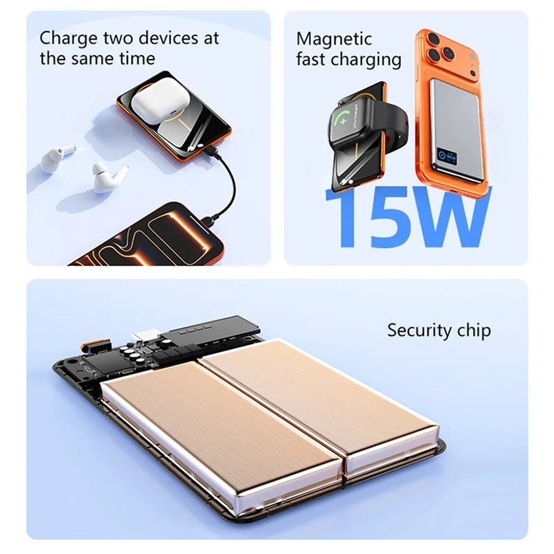 Magnetic Fast Charging Power Bank 50000mAh - Portable USB-C Battery Pack Tidesmit