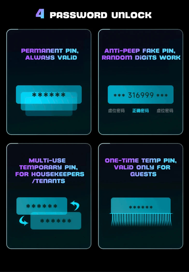 3D Face Recognition Fingerprint Password Smart Door Lock With Camera FIngerprint Password Unlock Keyless Electronic Door Lock