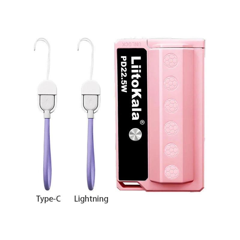 Tidesmit 22.5W Fast Portable Charger - Compact Power Bank for Multi-Devices Pink(NO Battery) Tidesmit