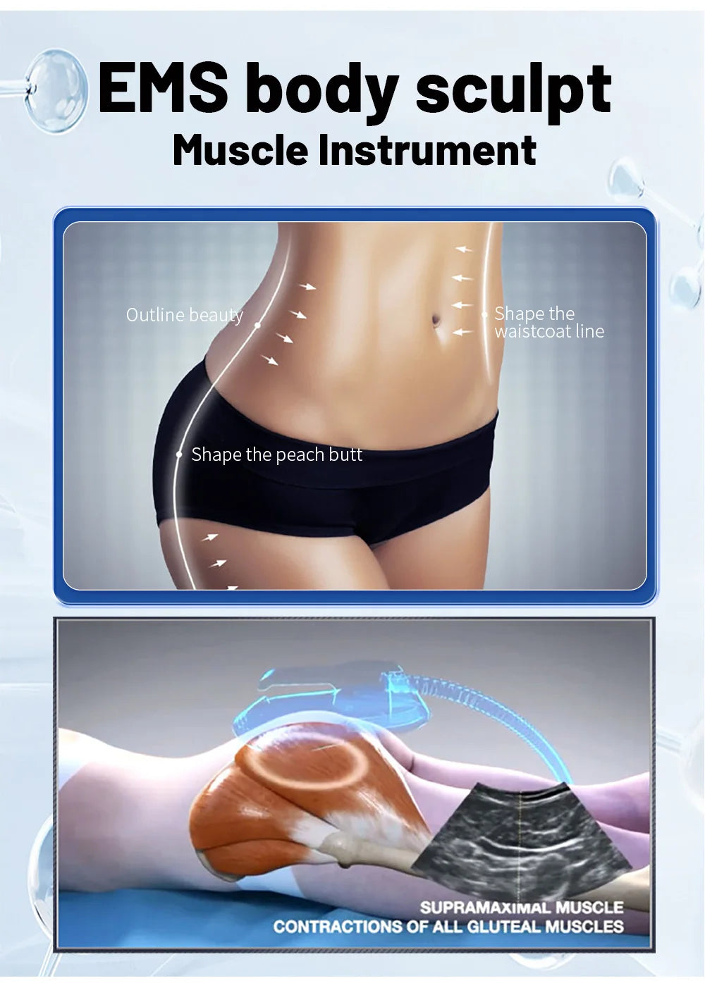 EMSzero Sculpting Machine with RF Handles - Professional Muscle Stimulator Body Shaping Massage Equipment Tidesmit