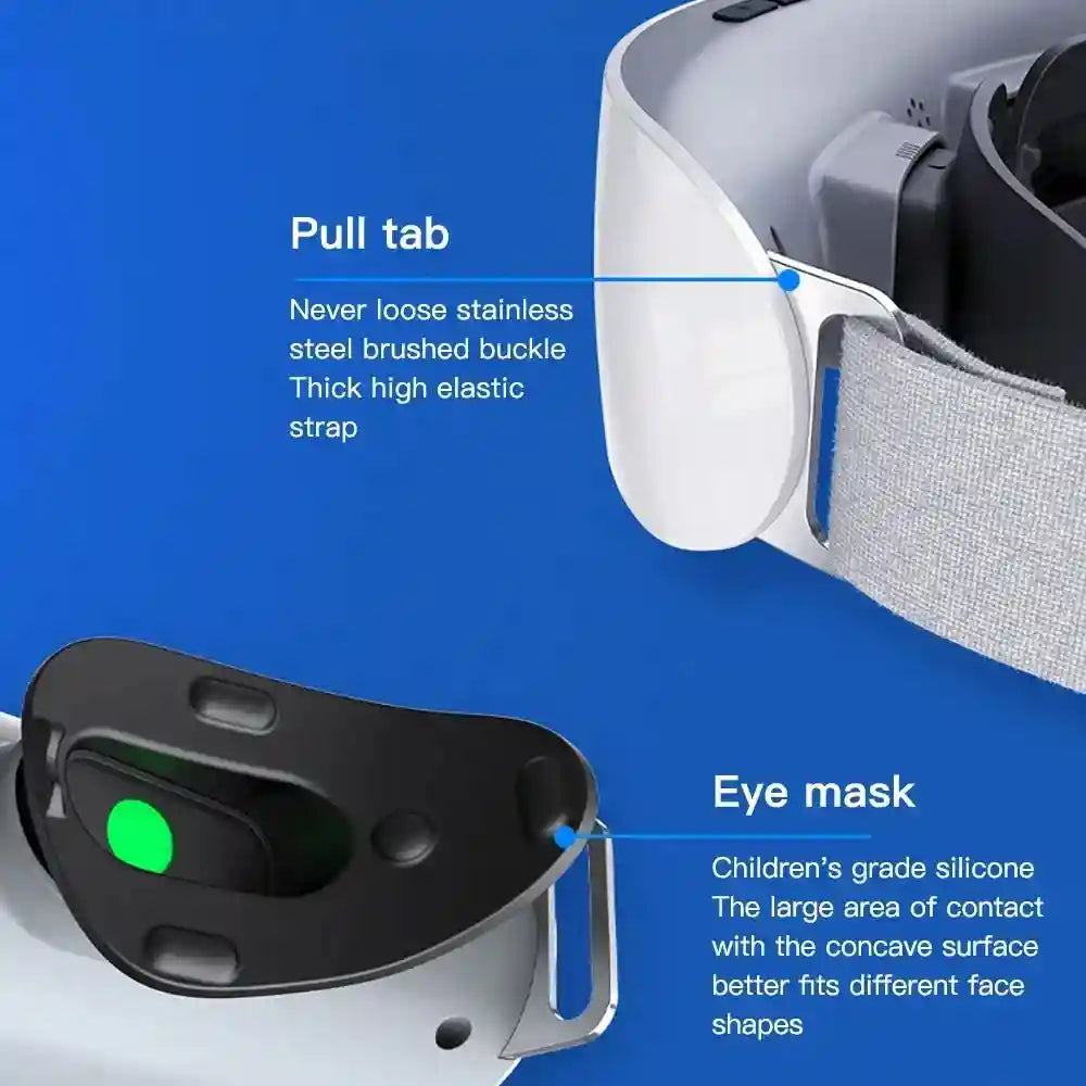 Eye Massage Mask for Vision Recovery | Portable EMS Wellness Device White Relaxation Treatment Tidesmit
